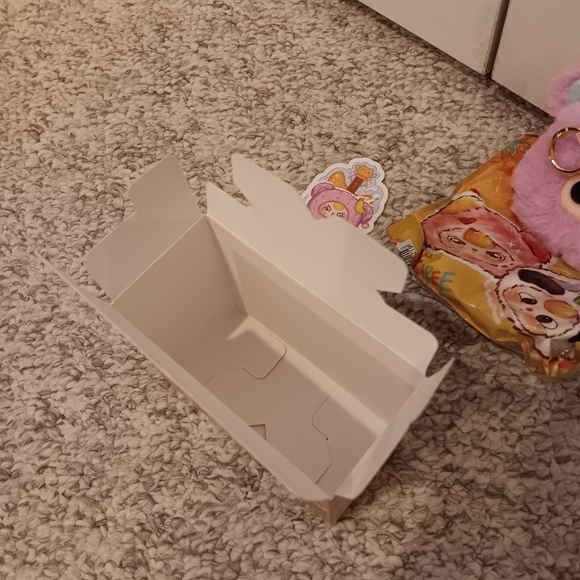 NEW Baby Three Storage Pouch Purple Monkey Plush Keychain w/ Box & Card - Picture 12 of 13